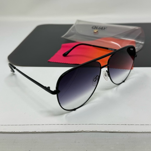 Quay Australia high key  gradient aviator sunglasses - Picture 3 of 13